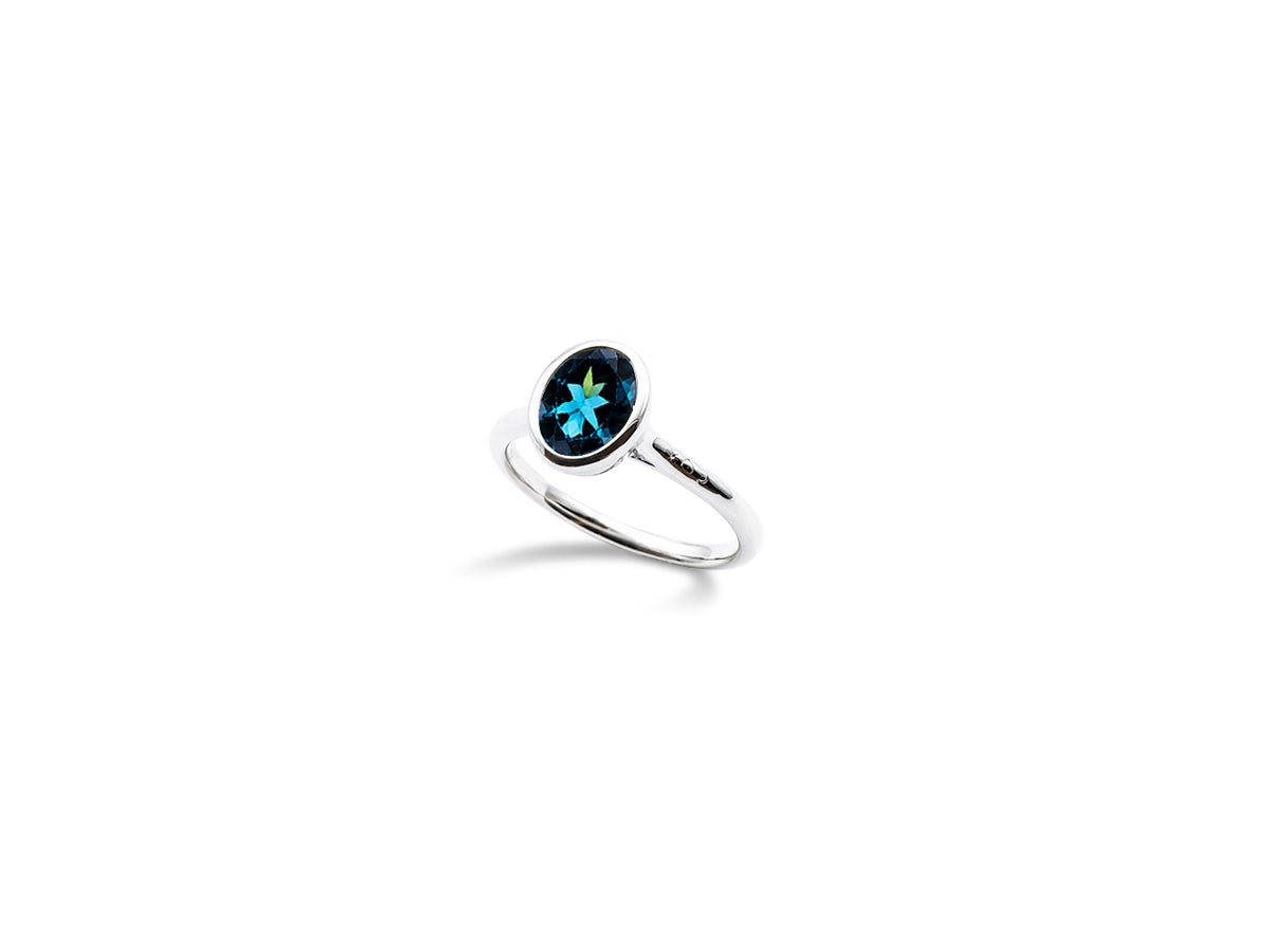 セミオーダーFiore Ovale（8mm×6mm）：オーシャンブルートルマリン 