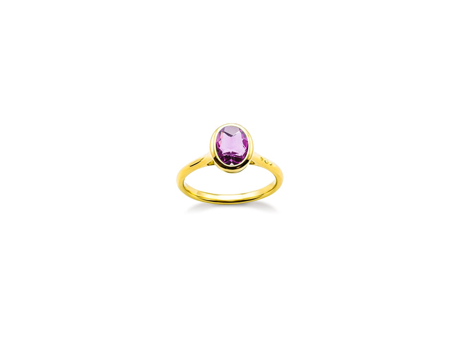 セミオーダーFiore Ovale（8mm×6mm）：グレープガーネット – Joy Jewel