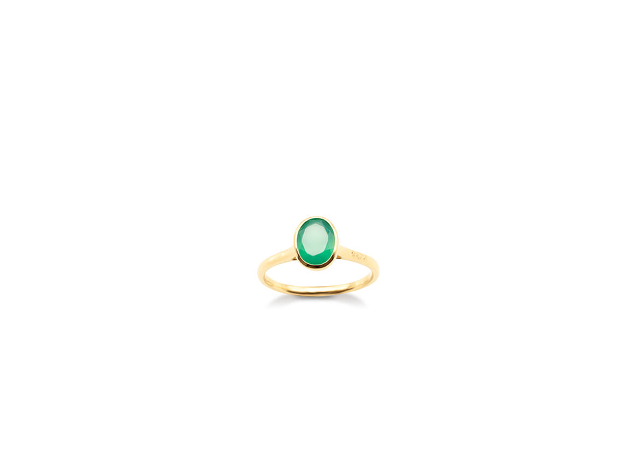 925YGP Fiore Ovale：グリーンオニキス (8mm) | Joy Jewel